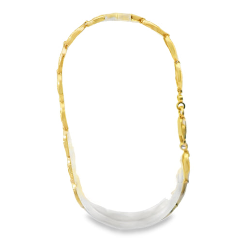 14KT Gold Bracelet Women's White CZ Stones Evil Eye with Beaded Border and Lobster Clasp