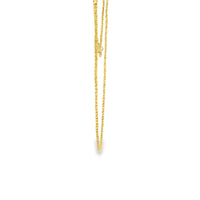 14KT Gold Solid Thin Chain Disco Box Link with Pinwheel Clasp 1mm