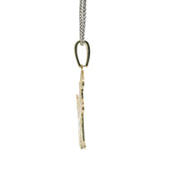 14KT Gold Charm Large Lilo and Stich Enamel with White CZ Stone Body and Bell