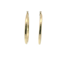 14KT Gold Earrings Hoops Plain 1.5 Inch Hollow Tube 3mm