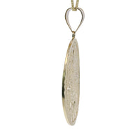 14KT Gold Charm Extra Large Myan Calander Coin with Diamond Cut Edge and Plain Bell
