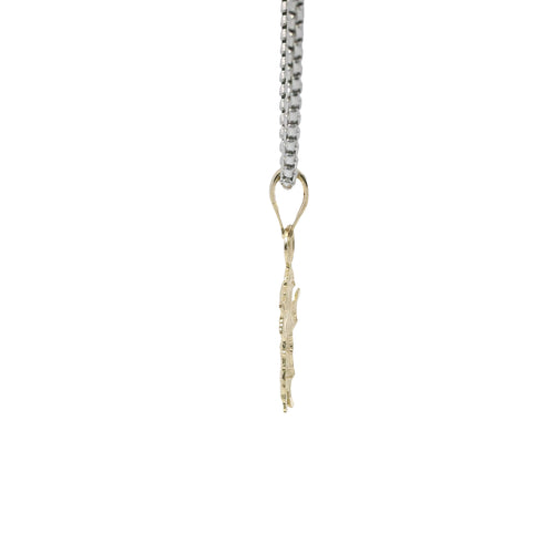 14KT Gold Charm Extra Small Angel with Plain Bell