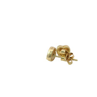 14KT Gold Earrings Extra Small Aqua Blue Heart with Dotted Border with Push Back Post and Butterfly Backs