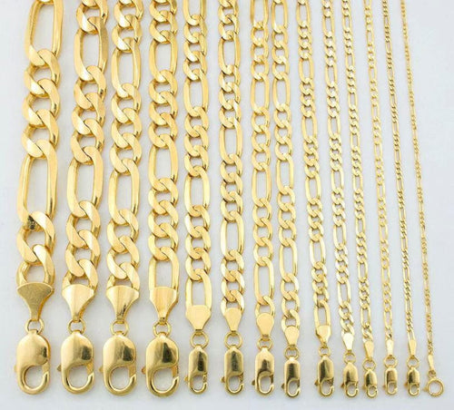 14KT Gold Chain Solid Figaro 6.5mm