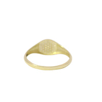 14KT Gold Ring Women's Flat Round White CZ Stone Cluster Center and Plain Band