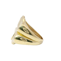 14KT Gold Ring Women's Four Leaf Clover Plain Band