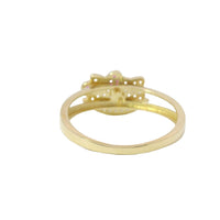 14KT Gold Ring Women's Hello Kitty Head with White CZ Stone Face Black Eyes and Pink Bow with Plain Split Band