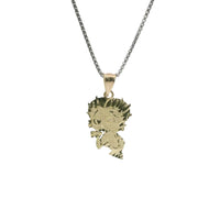 14KT Gold Charm Jumbo Betty Boop "Blow a Kiss" with Plain Bell