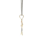 14KT Gold Charm Jumbo Tri Tone Boy with Plain Bell