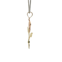 14KT Gold Charm Jumbo Two Tone Calla Lilly with Plain Bell