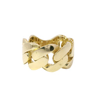 14KT Gold Ring Men's Jumbo Plain Cuban Link Band