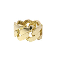 14KT Gold Ring Men's Jumbo Plain Cuban Link Band