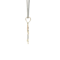14KT Gold Charm Jumbo Tri Tone Girl with Plain Bell