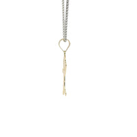 14KT Gold Charm Jumbo Tri Tone Girl with Plain Bell