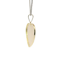 14KT Gold Charm Large Flat Plain Engravable Heart with White CZ Stones Border and Plain Bell