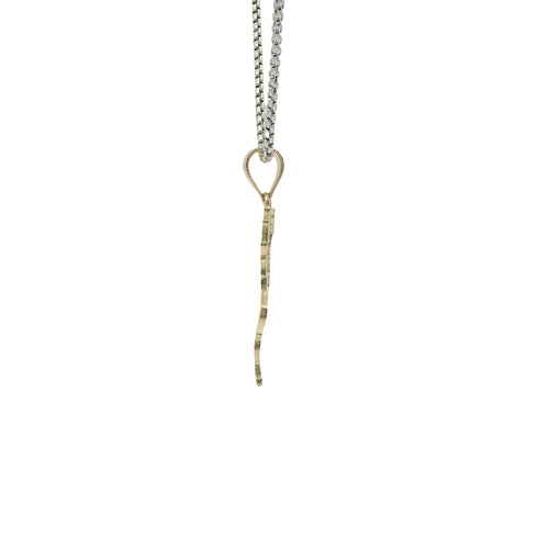 14KT Gold Charm Large Betty Boop Full Body with Diamond Cut Hair and Plain Bell