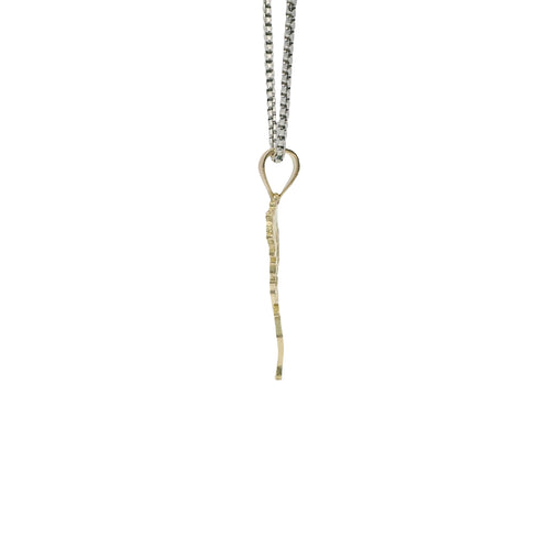 14KT Gold Charm Large Betty Boop Full Body with Diamond Cut Hair and Plain Bell