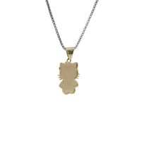 14KT Gold Charm Large Full Body Diamond Cut Hello Kitty with Plain Bell