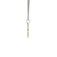 14KT Gold Charm Large Diamond Cut Kuromi with Plain Bell
