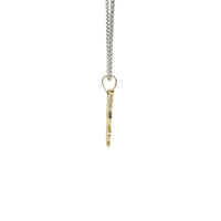 14KT Gold Charm Large Diamond Cut Kuromi with Plain Bell