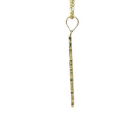 14KT Gold Charm Medium Nugget Cross with Engravable Center and Plain Bell