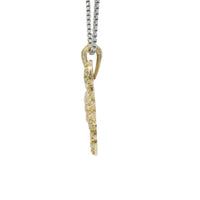 14KT Gold Charm Large 3D Scorpion with Flat Back and White CZ Stones Body and Bell