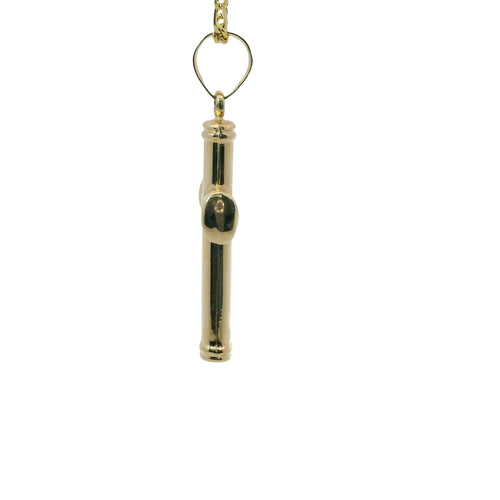 14KT Gold Charm Medium Crossed Center Cross with Plain Bell