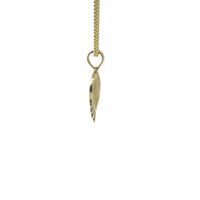 14KT Gold Charm Medium Melting Heart with Plain Bell