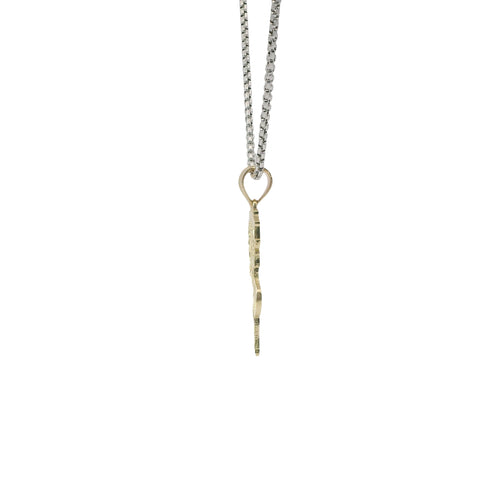 14KT Gold Charm Medium Betty Boop Full Body with Diamond Cut Hair and Plain Bell
