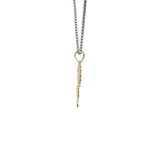 14KT Gold Charm Medium Betty Boop Full Body with Diamond Cut Hair and Plain Bell