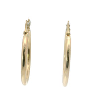 14KT Gold Earrings Hoops Plain 3 Inch Hollow Tube 2mm