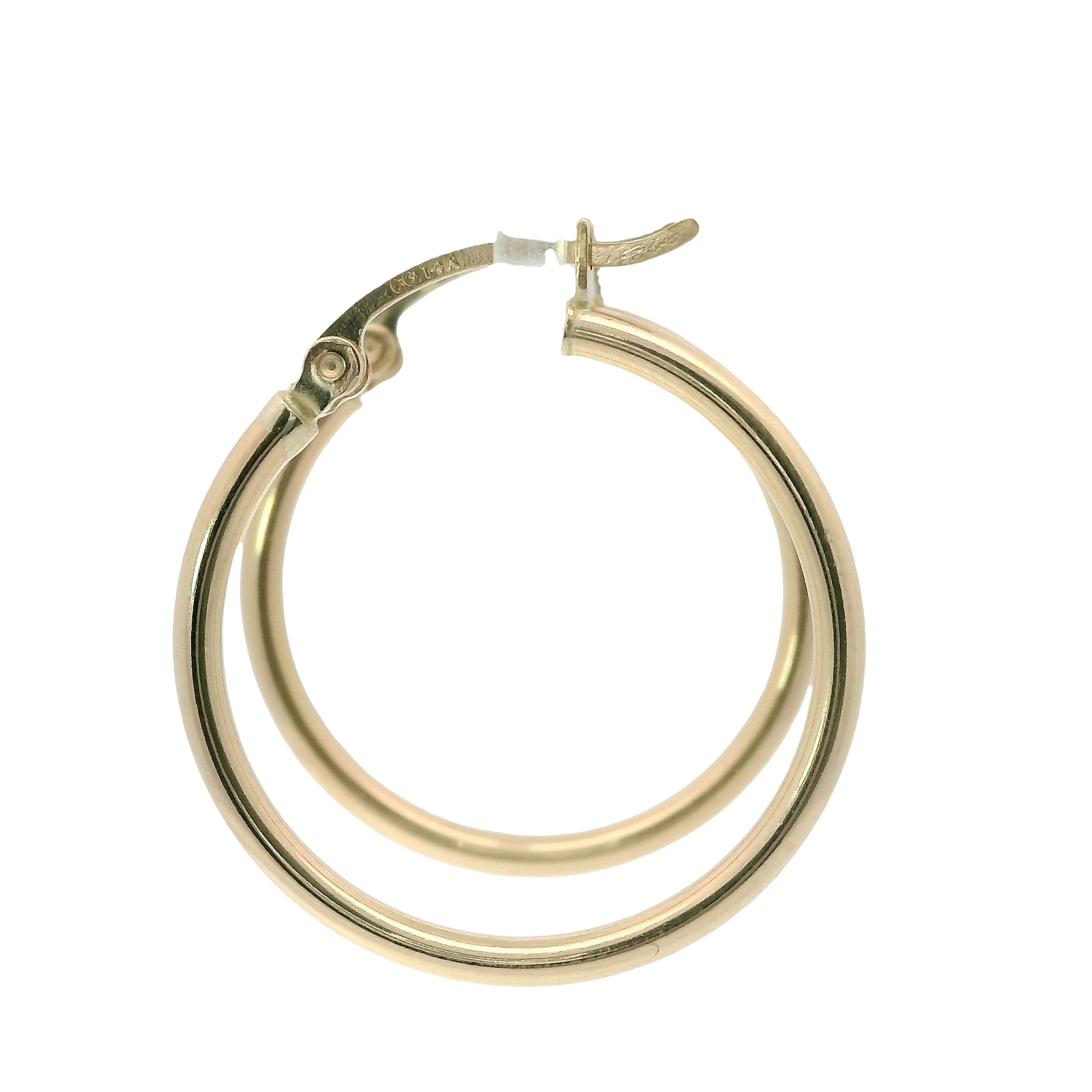 14KT Gold Earrings Hoops Plain 3 Inch Hollow Tube 2mm