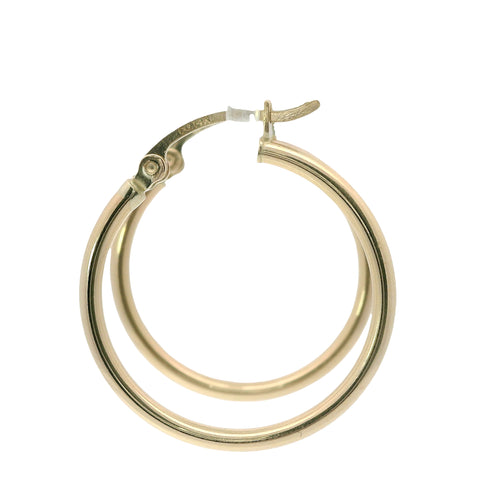 14KT Gold Earrings Hoops Plain 3 Inch Hollow Tube 2mm