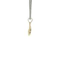 14KT Gold Charm Mini Rose with Plain Bell