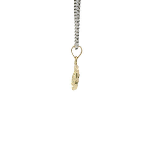14KT Gold Charm Mini Rose with Plain Bell