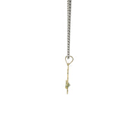 14KT Gold Charm Girl with Yellow CZ Stone Belly and Plain Bell