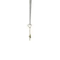 14KT Gold Charm Girl with Yellow CZ Stone Belly and Plain Bell