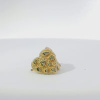 14KT Gold Earrings Small Nugget Heart Shape with Push Back Post and Butterfly Backs