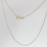 14KT Gold Solid Thin Chain Cable Link with Pinwheel Clasp .5mm