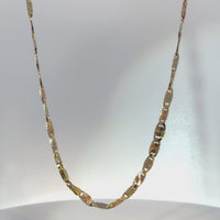 14KT Gold Chain Solid Tri Tone Heart Valentino Mariner 5mm