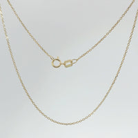14KT Gold Solid Thin Chain Cable Link with Pinwheel Clasp .4mm