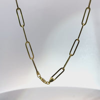 14KT Gold Chain Solid Paper Clip 5mm