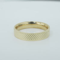 14KT Gold Ring Unisex Solid Diamond Cut File Pattern Band