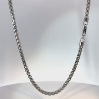 14KT Gold Chain Solid White Gold Rolo 3.5mm