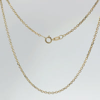 14KT Gold Solid Thin Chain Cable Link with Pinwheel Clasp .7mm