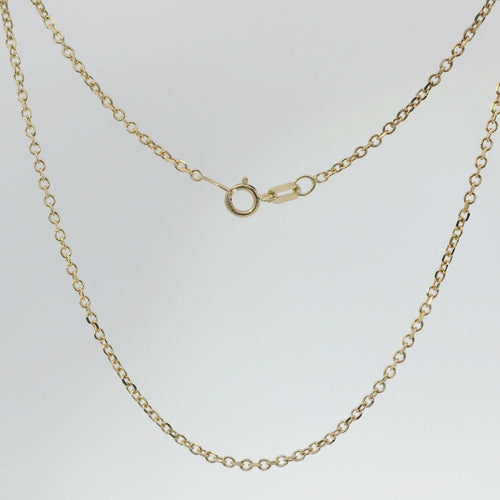 14KT Gold Solid Thin Chain Cable Link with Pinwheel Clasp .7mm