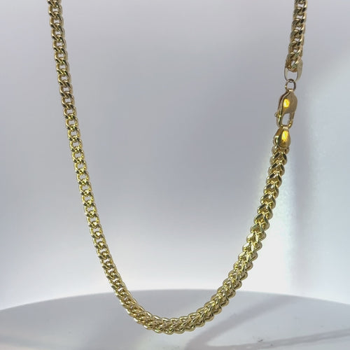 14KT Gold Chain Hollow Box Franco 5mm