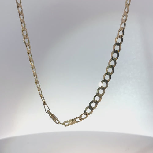 14KT Gold Chain Solid Curb 5mm