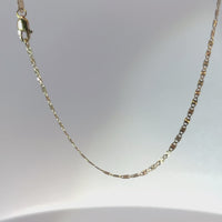 14KT Gold Chain Solid Tri Tone Heart Valentino 1.5mm