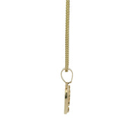 14KT Gold Charm Small 3D Nugget Heart with Plain Bell